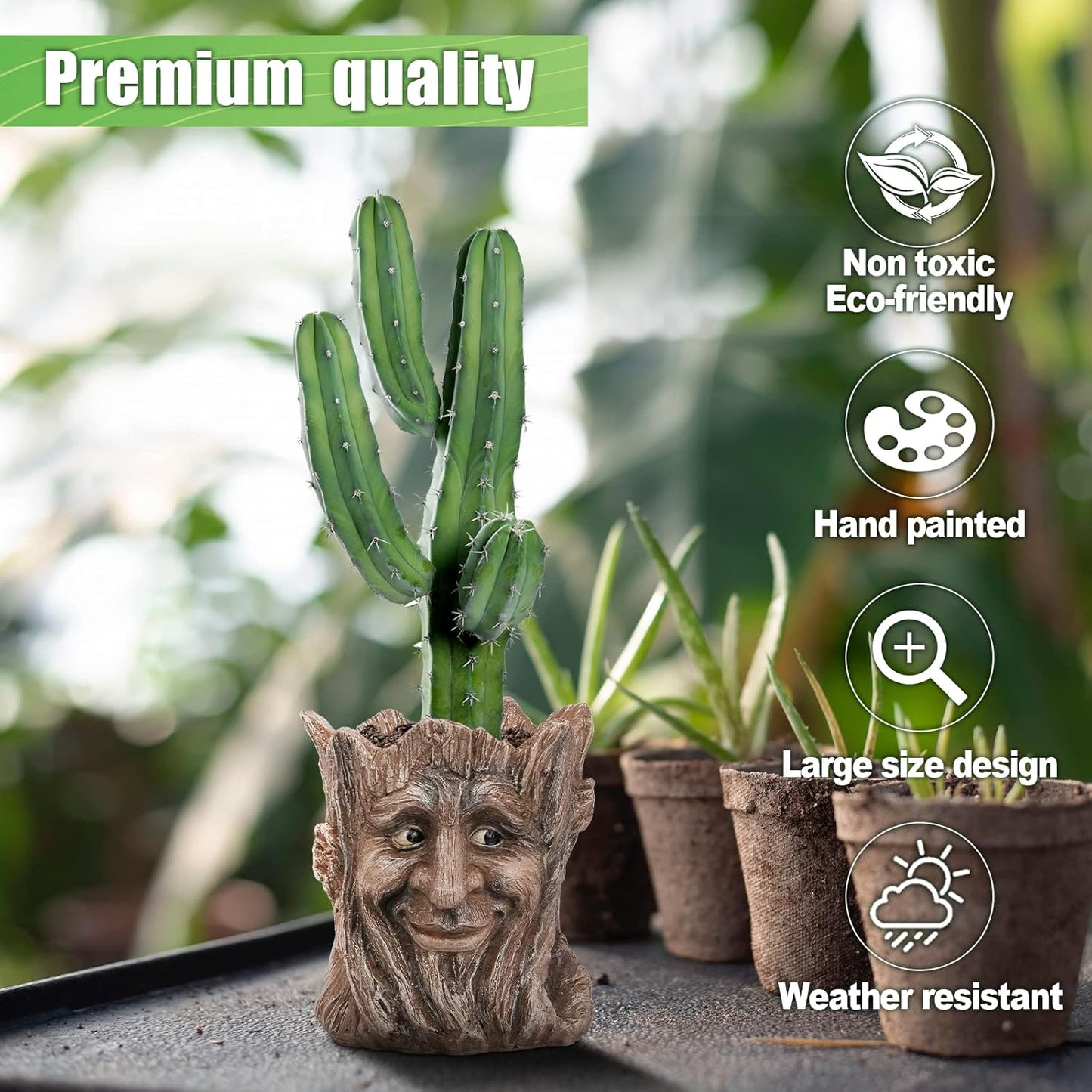 Creative Face Planter Pots - Unique Head Planters for Succulents & Flowers | Indoor & Outdoor Plant Decor | Perfect for Halloween, Easter, & Garden Style