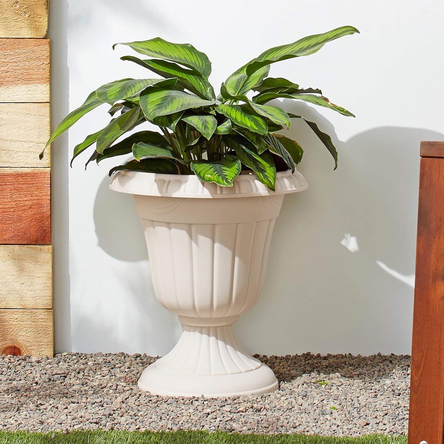 Classic Traditional Plastic Urn Planter Indoor/Outdoor