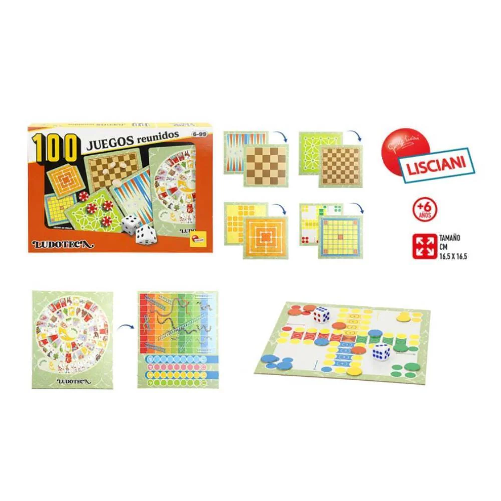 100 Jogos de Mesa Reunidos Lisciani Ludoteca