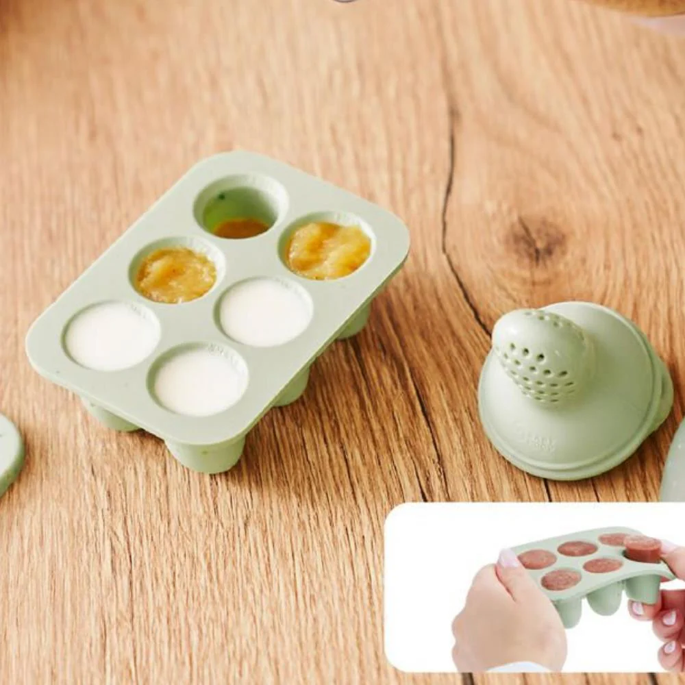 2 Bandejas para Congelador em Silicone com Tampa + Dispensador de Alimentos com Tampa Green - Image 6