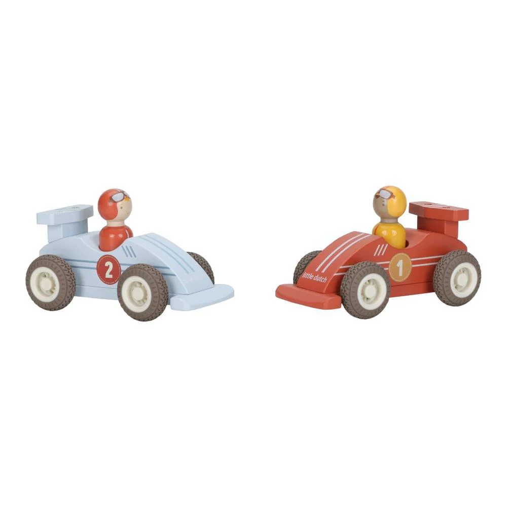 2 Carros de Corrida em Madeira Little Dutch - Image 2