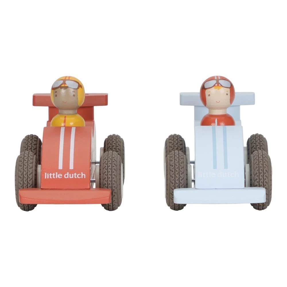 2 Carros de Corrida em Madeira Little Dutch - Image 4