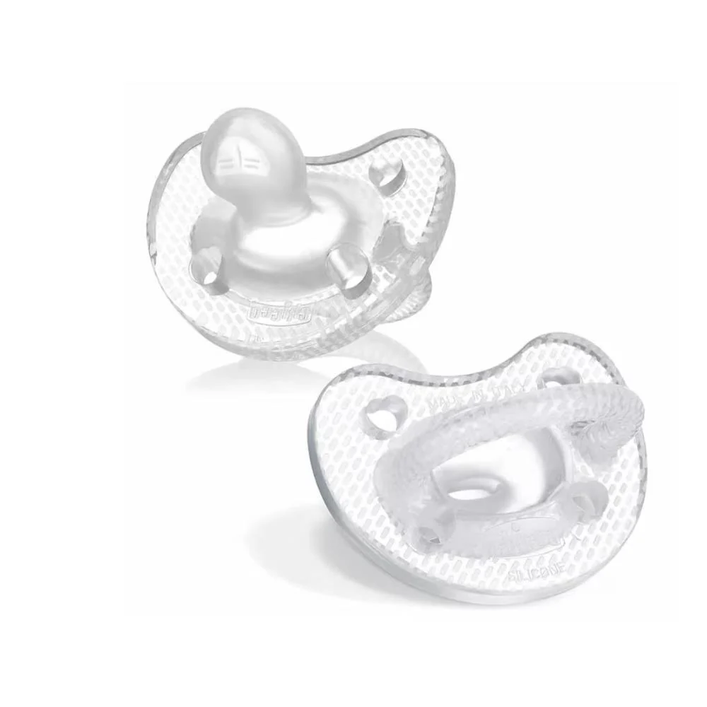 2 Chupetas Chicco Physioforma Soft Crystal em Silicone 2-6m