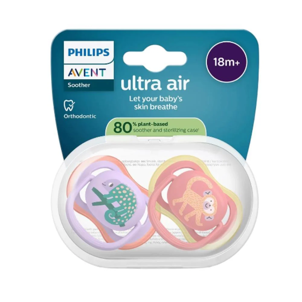 2 Chupetas Philips Avent Ultra Air Deco Menina +18m - Image 2