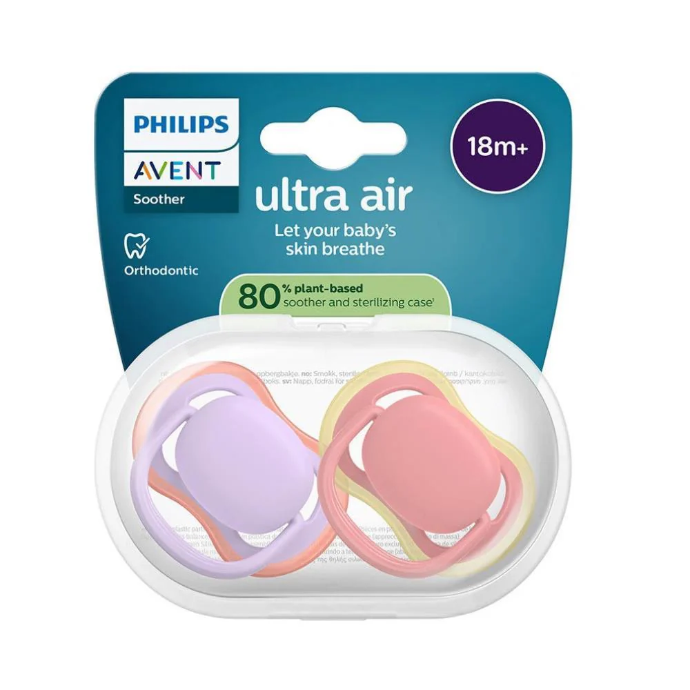2 Chupetas Philips Avent Ultra Air Lisa Menina +18m - Image 2