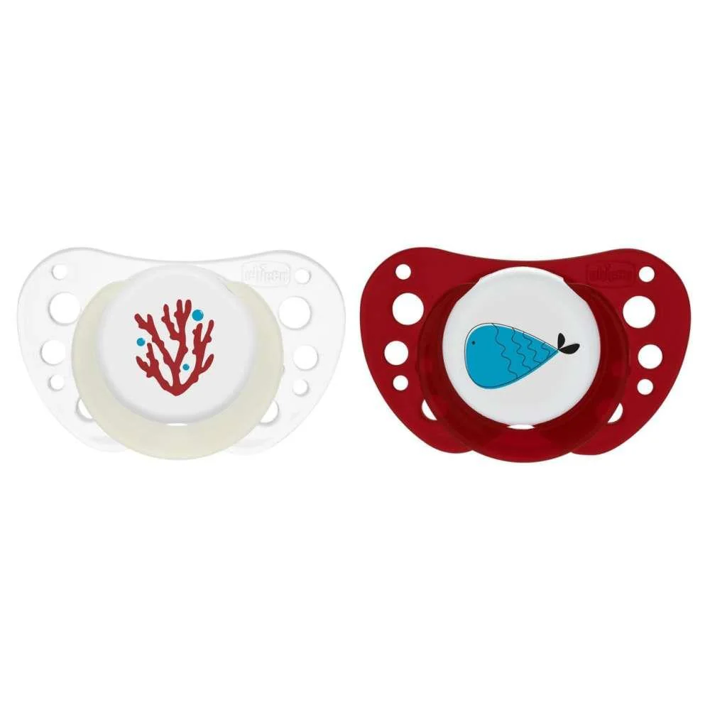 2 Chupetas Physio Air Lumi 16-36m Vermelho