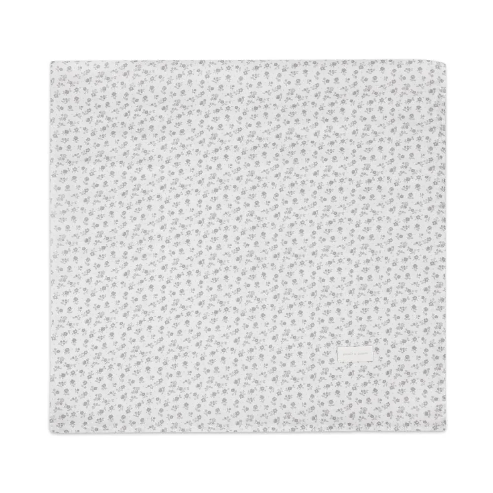 2 Musselinas Pasito a Pasito Little Bloom Flower Grey 70x70cm - Image 3