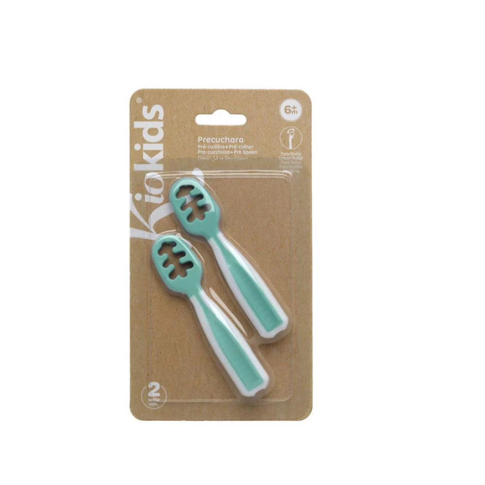 2 Pré-Colheres Kiokids Sage/Branco - Image 2
