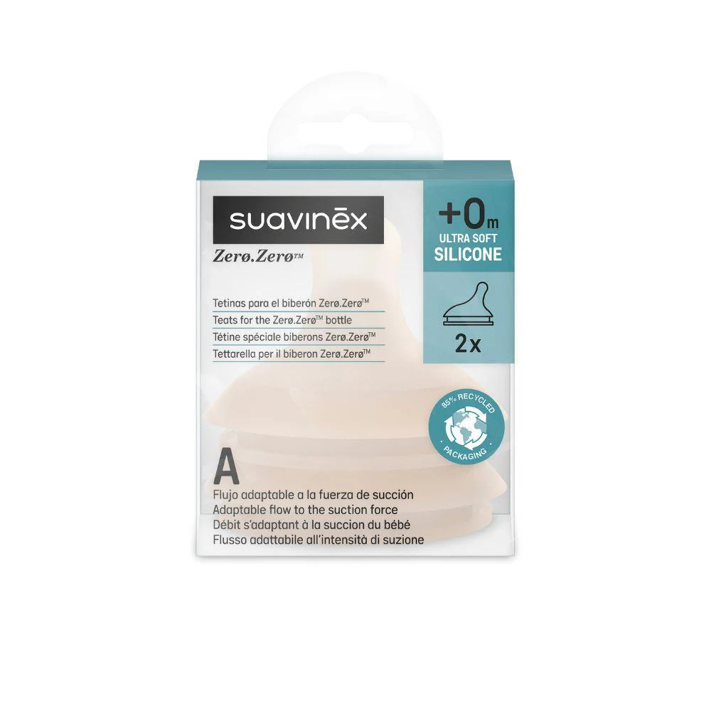 2 Tetinas Suavinex Zero Zero Light Fluxo A +0m - Image 2
