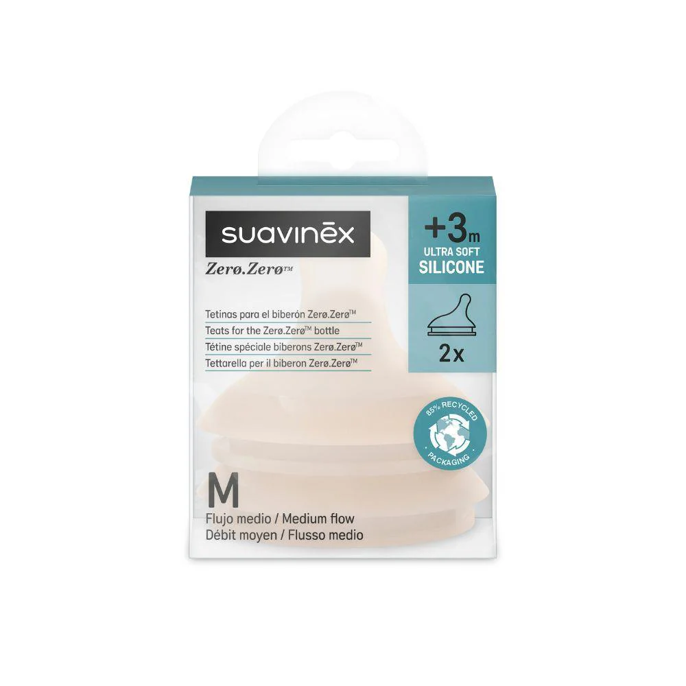2 Tetinas Suavinex Zero Zero Light Fluxo M+3m