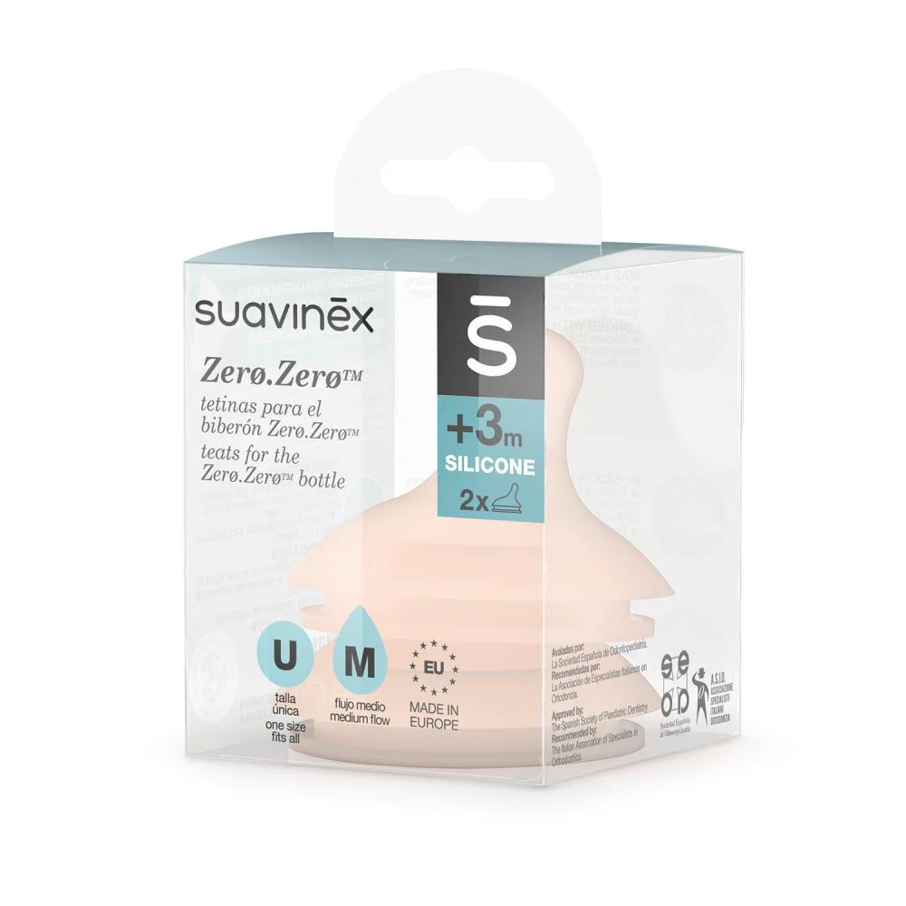 2 Tetinas Suavinex Zero Zero Shades Fluxo M TU +3m - Image 3
