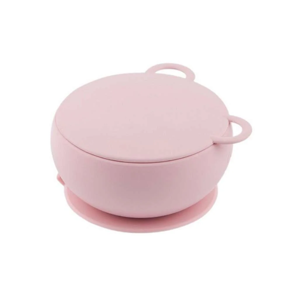 Taça em Silicone com Ventosa e Tampa Minikoioi Rosa - Image 3