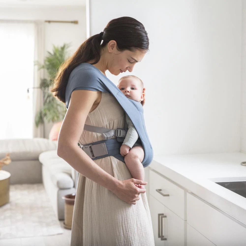 Marsúpio/Porta-Bebés Ergobaby Embrace Knit Oxford Blue - Image 14