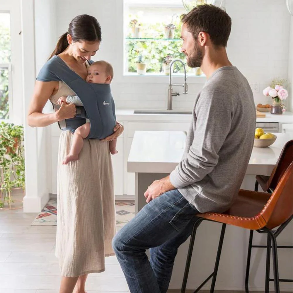 Marsúpio/Porta-Bebés Ergobaby Embrace Knit Oxford Blue - Image 16