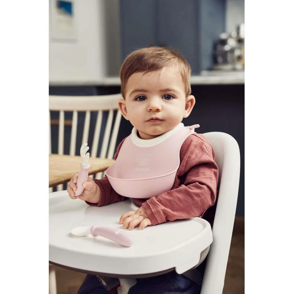 Conjunto de 2 Babetes BabyBjörn de Tamanhos Diferentes Rosa Pastel - Image 3