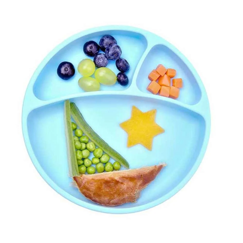 Prato em Silicone com Divisórias Minikoioi Azul - Image 4