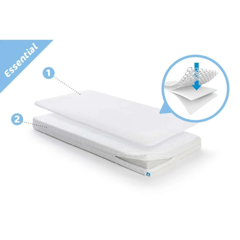 Pack Safe Sleep Essential com Colchão e Protetor 3D 140x70 cm