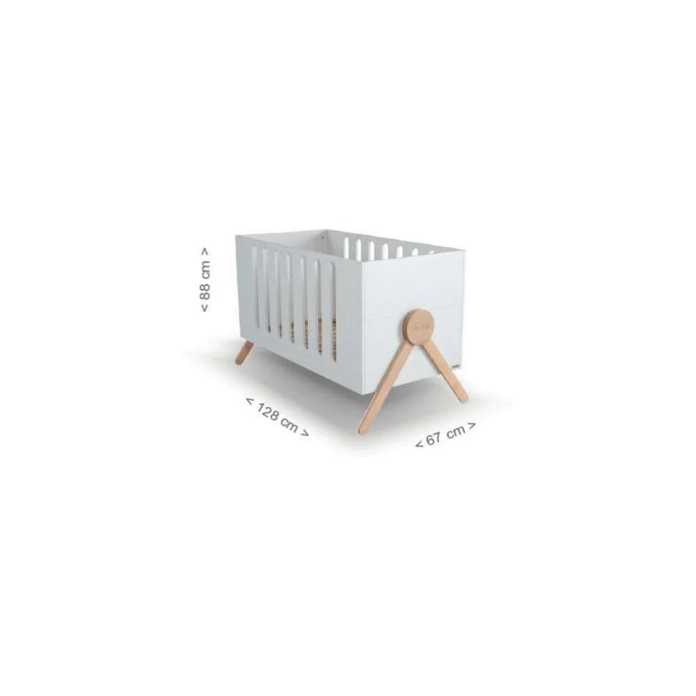 Micuna Cama Swing 120x60cm Branco/Waterwood - Image 2