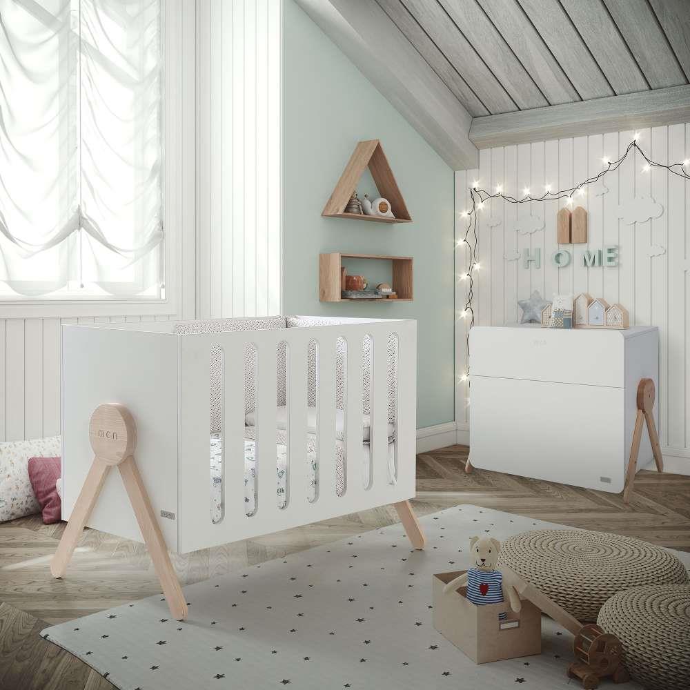 Micuna Cama Swing 120x60cm Branco/Waterwood - Image 4