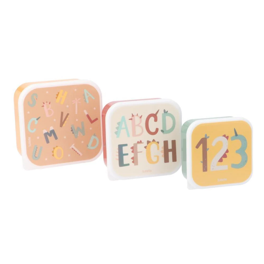 3 Caixas Lancheira Tutete Funny Letters