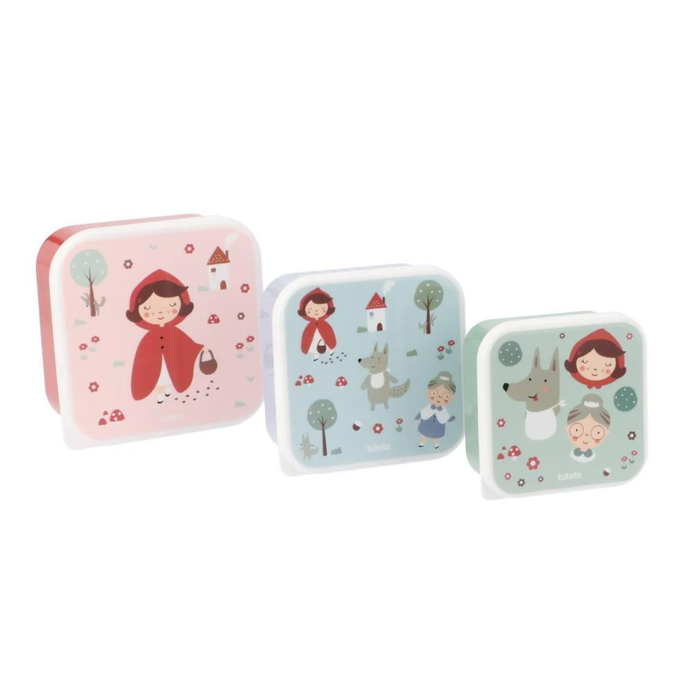 3 Caixas Lancheira Tutete Little Red