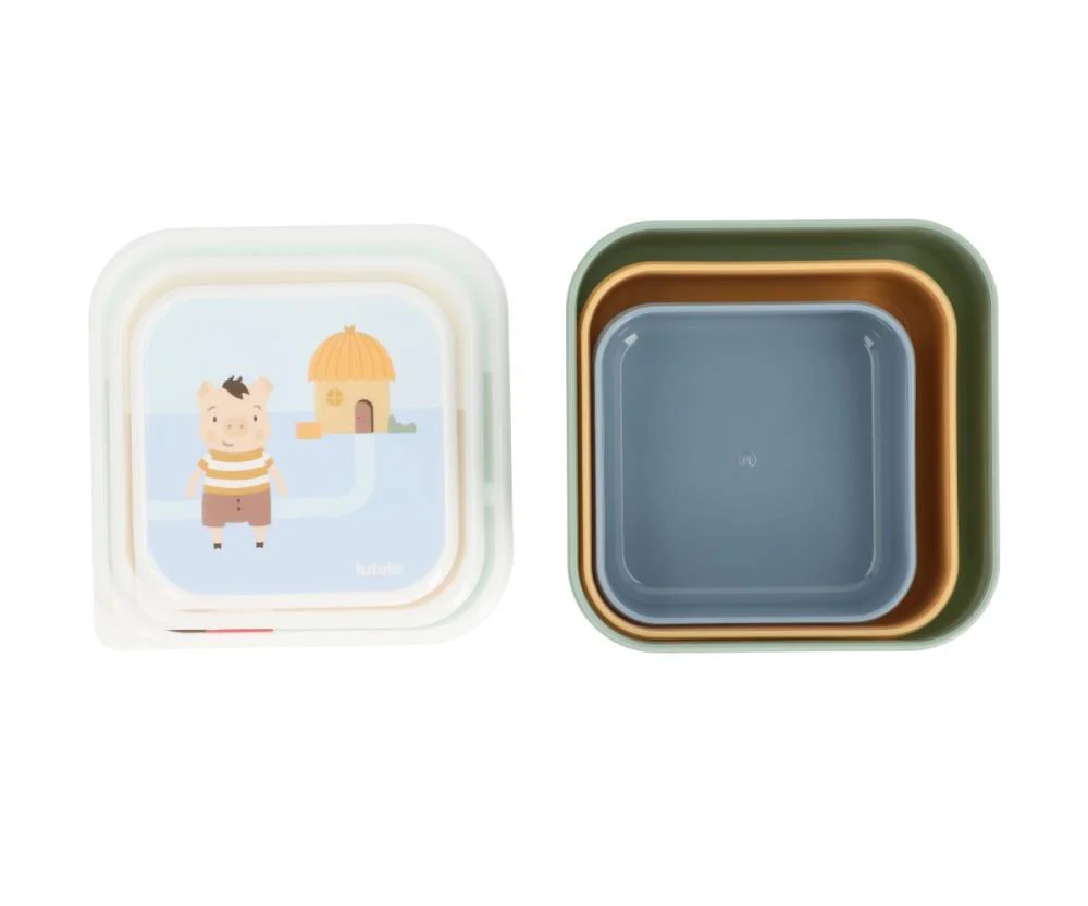 3 Caixas Lancheira Tutete Three Little Pigs - Image 2