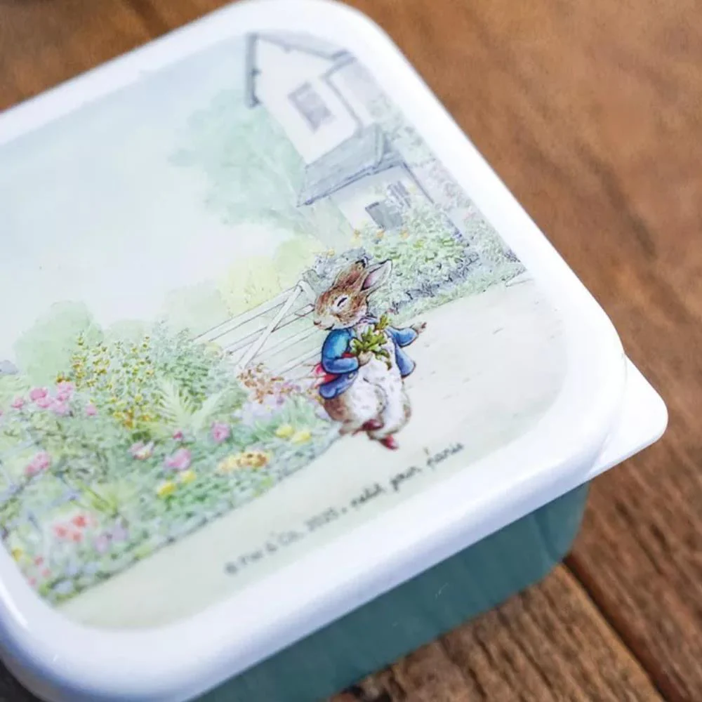 3 Caixas Lancheiras Peter Rabbit Flores Branco - Image 6