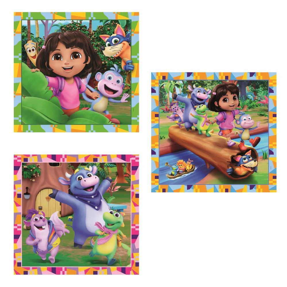 3 Puzzles Clementoni Dora A Exploradora 48 Peças - Image 2