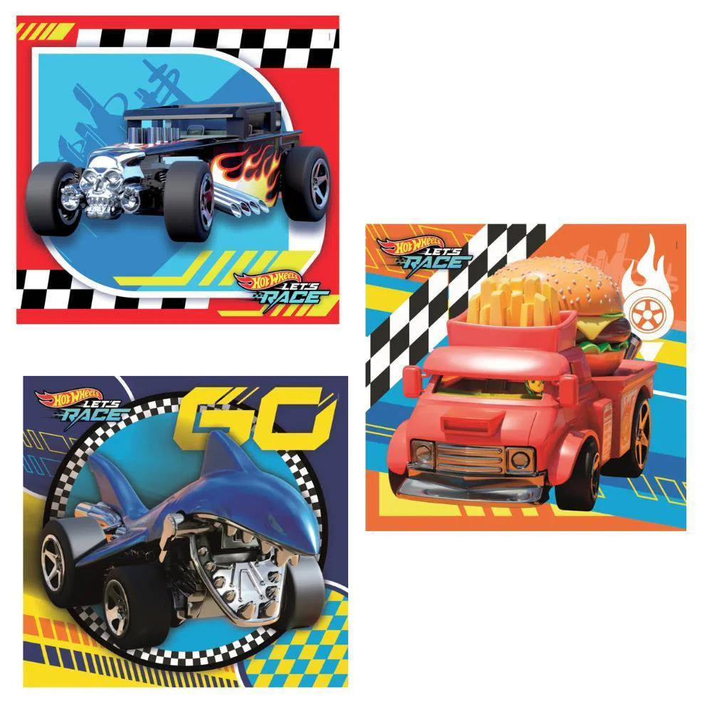 3 Puzzles Clementoni Hotwheels 48 Peças - Image 2