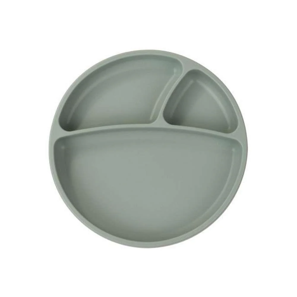 Prato em Silicone com Divisórias Minikoioi River Green