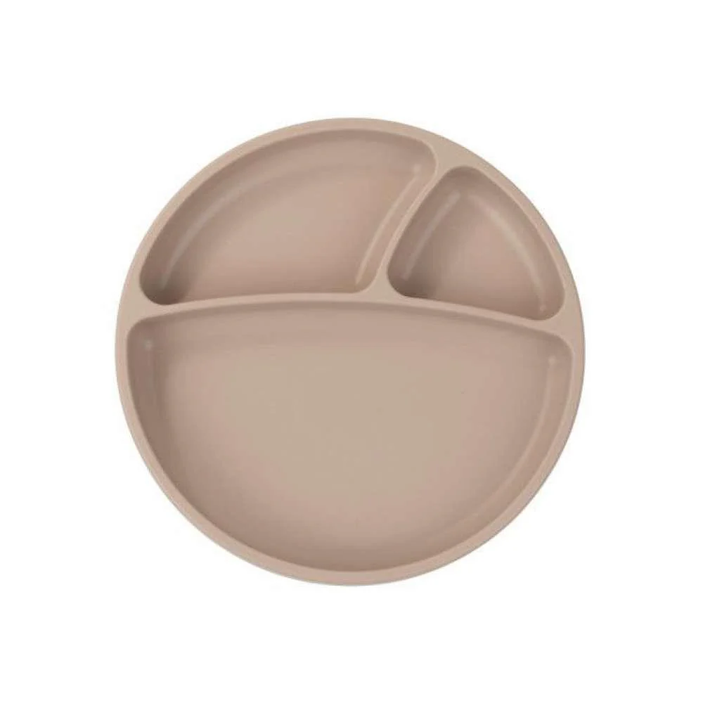 Prato em Silicone com Divisórias Minikoioi Bubble Bege