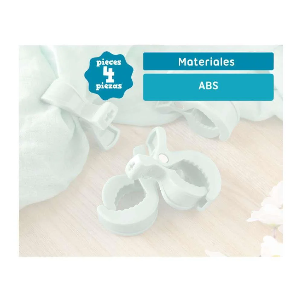 Conjunto de 4 Molas para Muselina Kiokids Menta - Image 6
