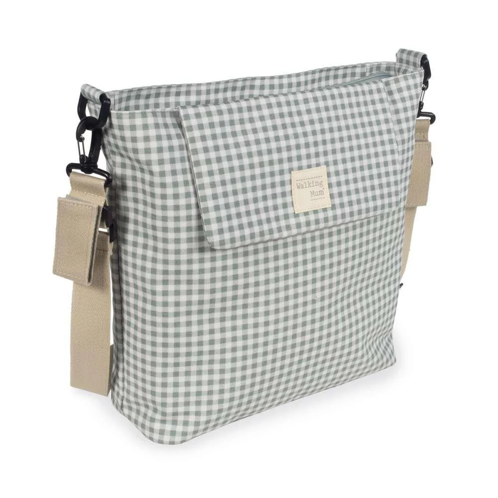 Saco com Muda Fraldas Walking Mum I Love Vichy Verde - Image 2