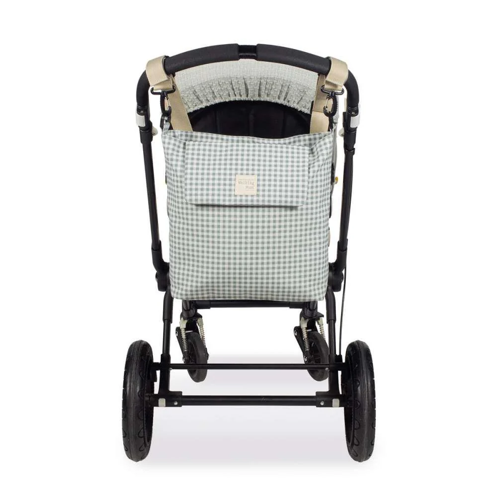 Saco com Muda Fraldas Walking Mum I Love Vichy Verde - Image 6