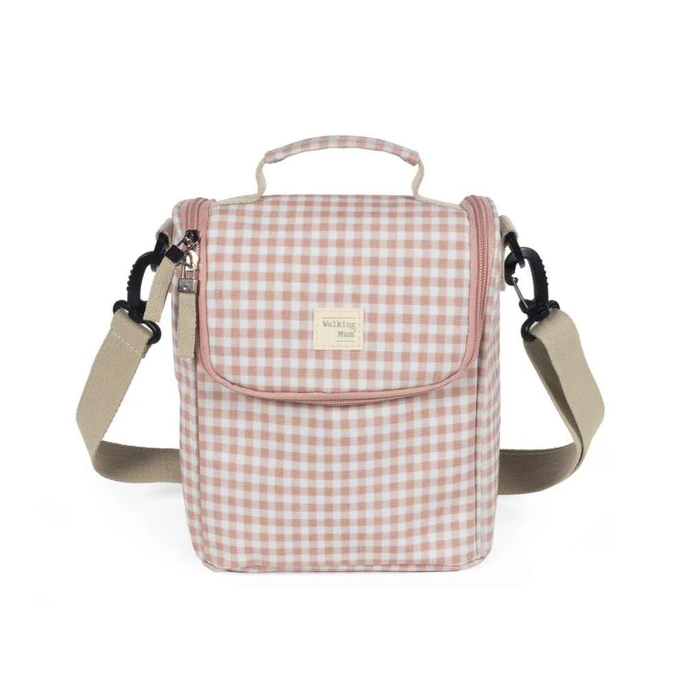Lancheira Térmica Walking Mum I Love Vichy Rosa