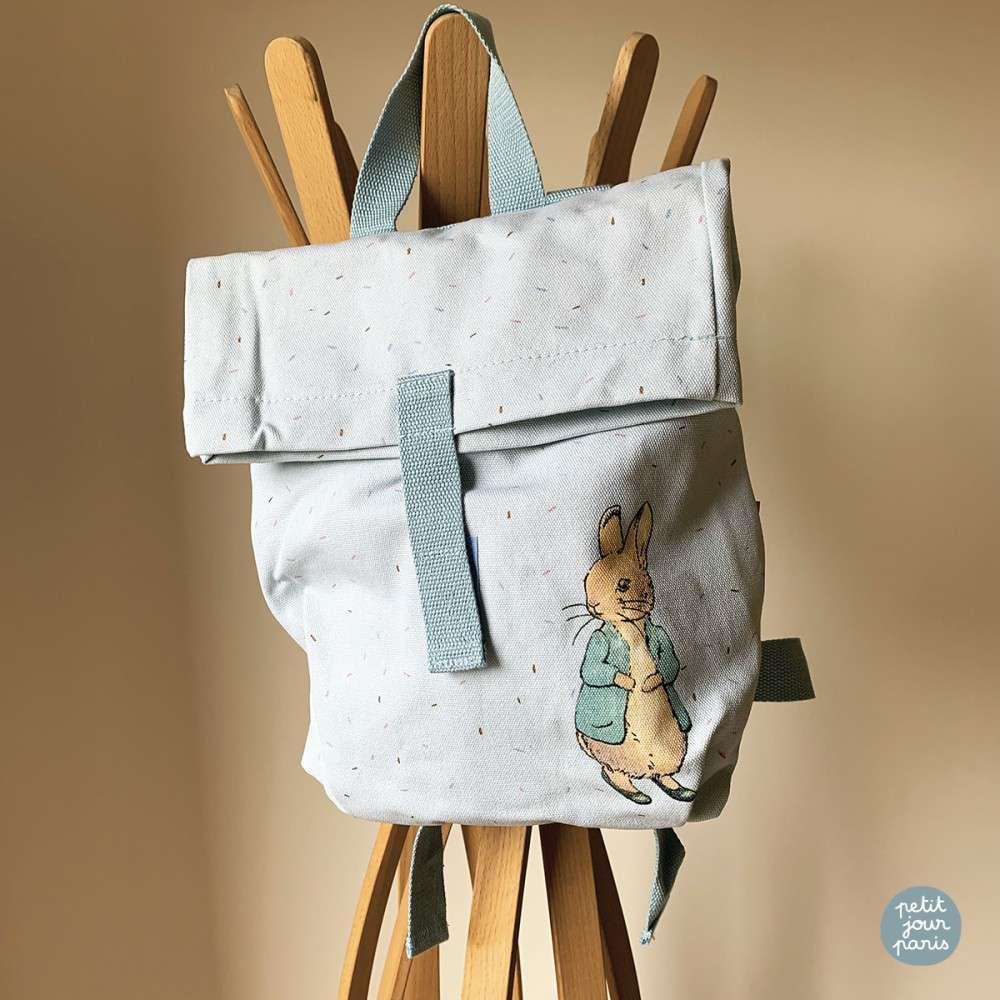 Mini Mochila Roll Top Peter Rabbit Azul 30x28cm - Image 2