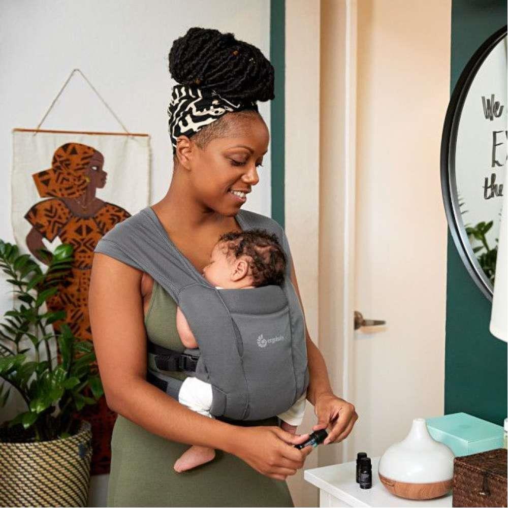 Marsúpio/Porta-Bebés Ergobaby Embrace Mesh Washed Black - Image 12