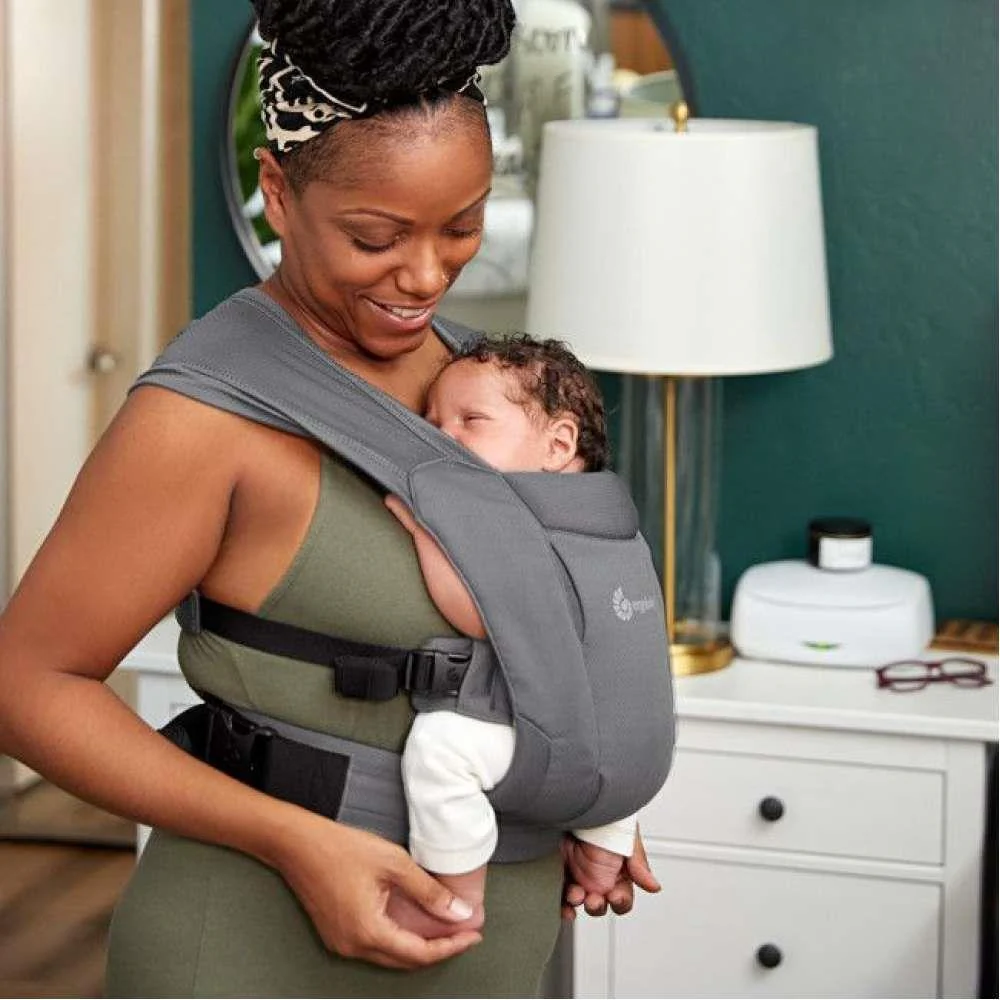 Marsúpio/Porta-Bebés Ergobaby Embrace Mesh Washed Black - Image 9