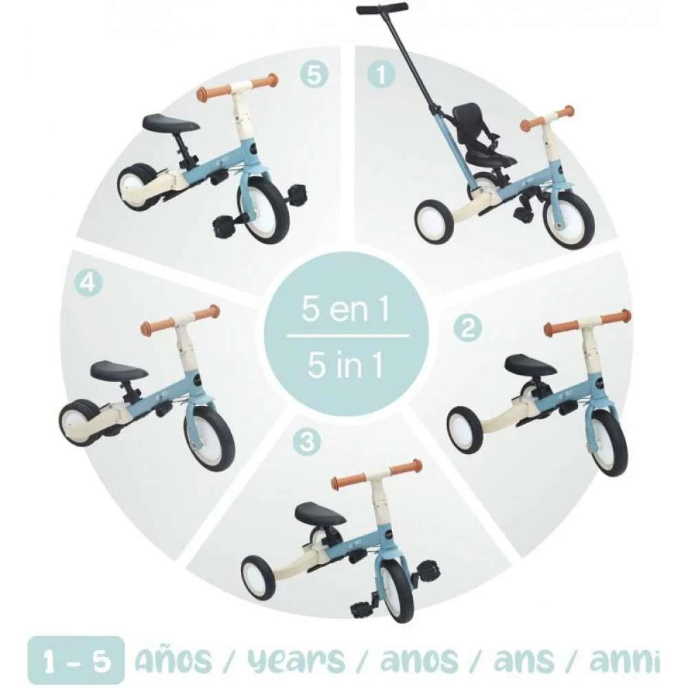 Triciclo Evolutivo Olmitos Gyro 5 em 1 Cinza - Image 7