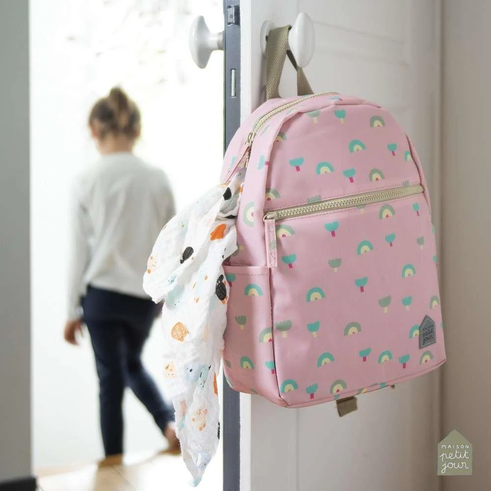 Mochila Grande Arco-íris Rosa 32cm - Image 4
