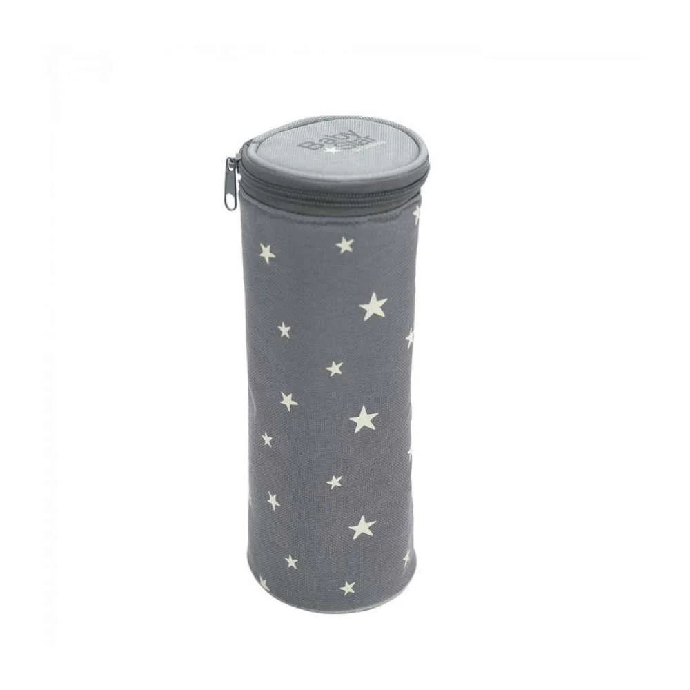 Baby Star Porta Biberão Térmico Cinza com Estrelas - Image 2