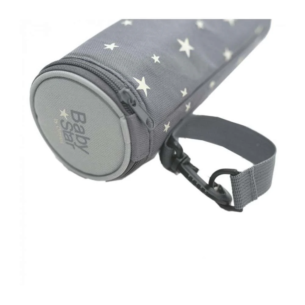 Baby Star Porta Biberão Térmico Cinza com Estrelas - Image 5