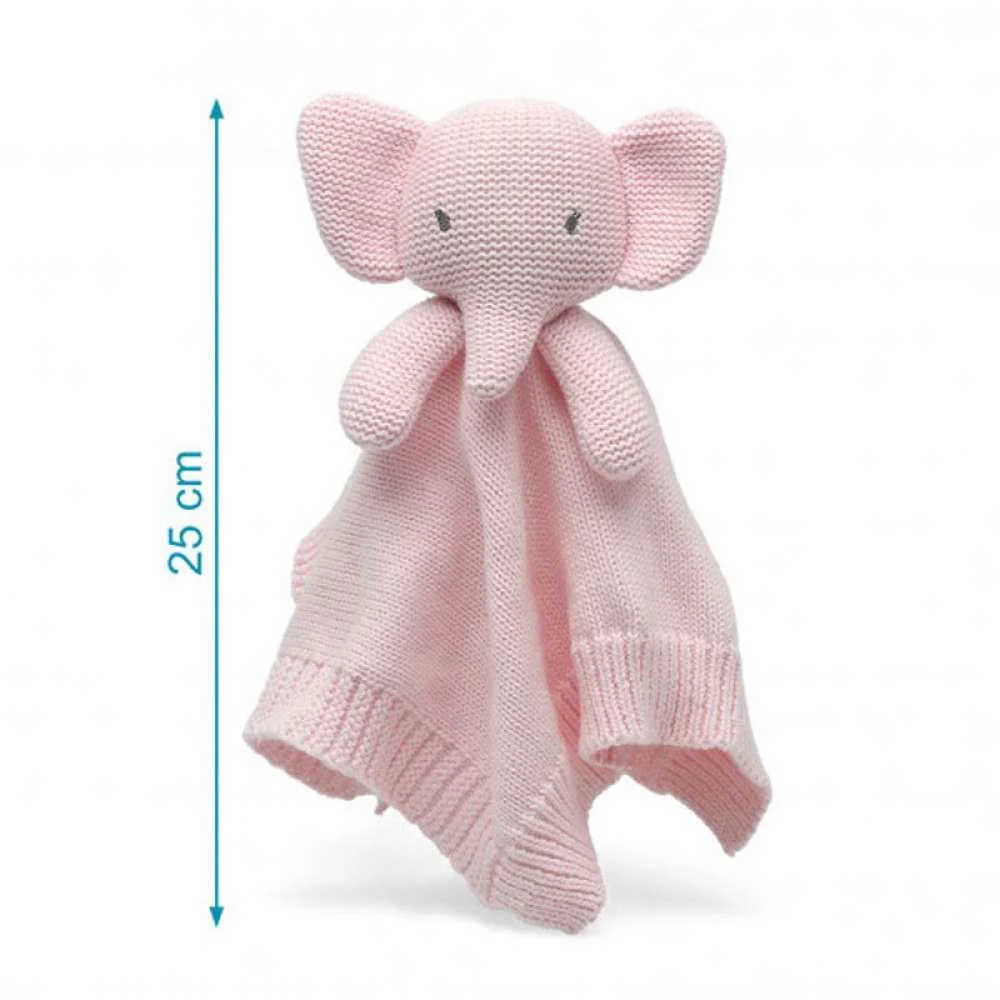 Doudou Elefante Algodão Rosa 25 cm - Image 4