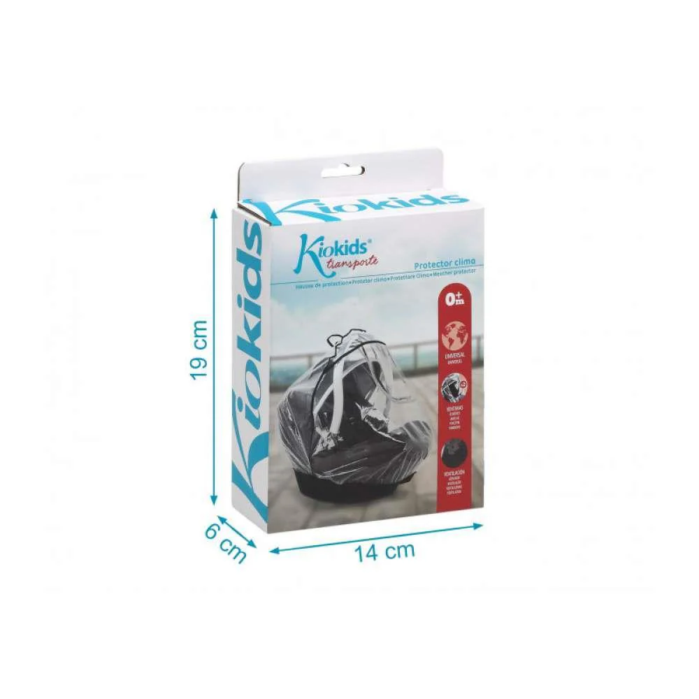 Capa de Chuva Kiokids Transparente para Cadeiras Auto Grupo 0 Universal - Image 3