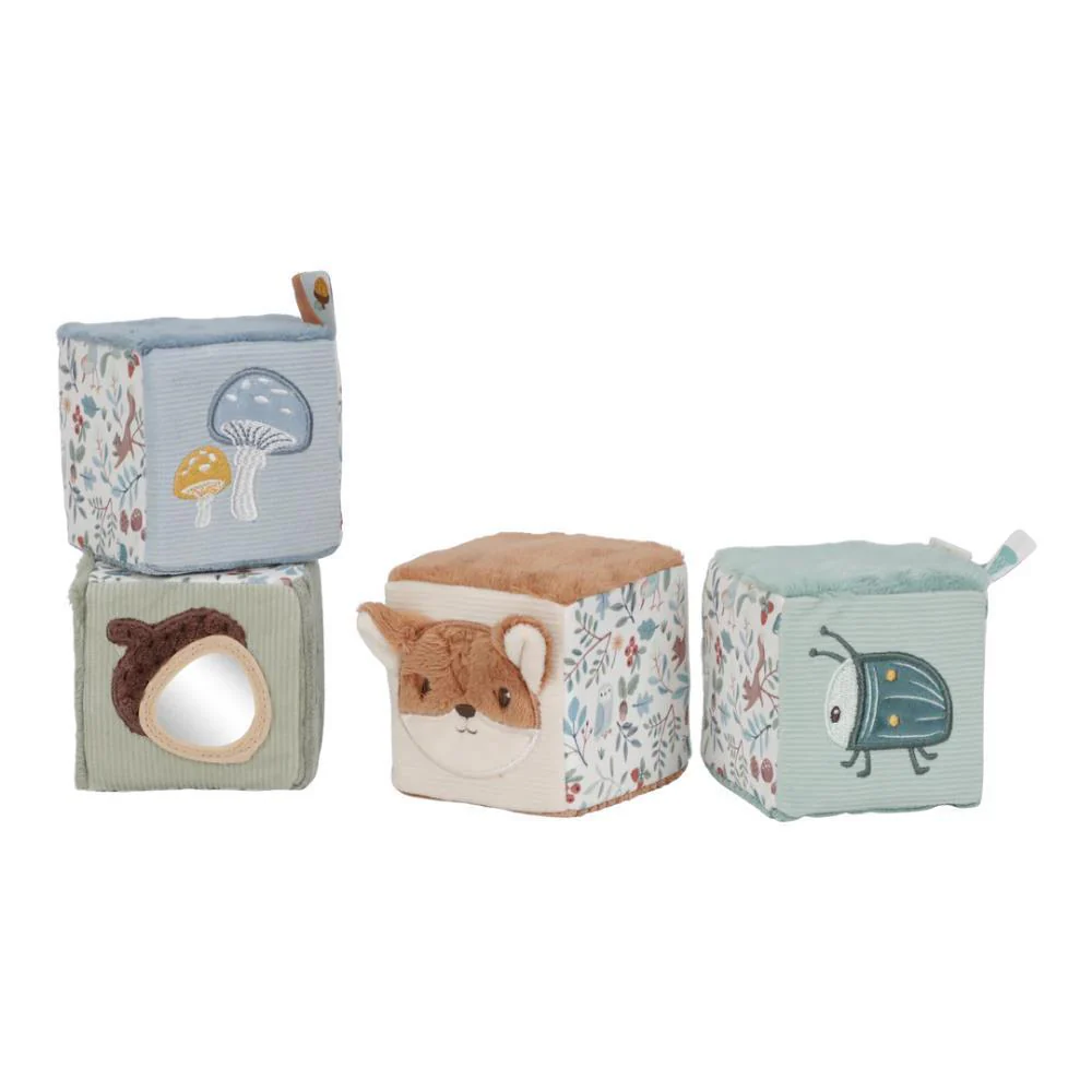 4 Cubos Soft de Atividades Little Dutch Forest Friends