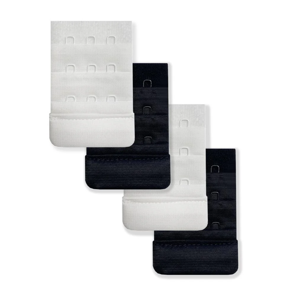 4 Extensores Carriwell para Soutien Branco/Preto
