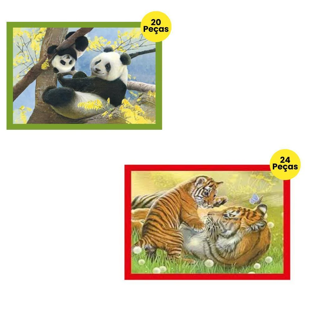 4 Puzzles Progressivos Clementoni Baby Cuddles 12 a 24 Peças - Image 3