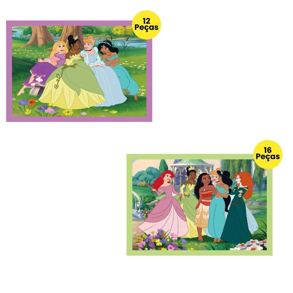 4 Puzzles Progressivos Clementoni Disney Princess 12 a 24 Peças - Image 2