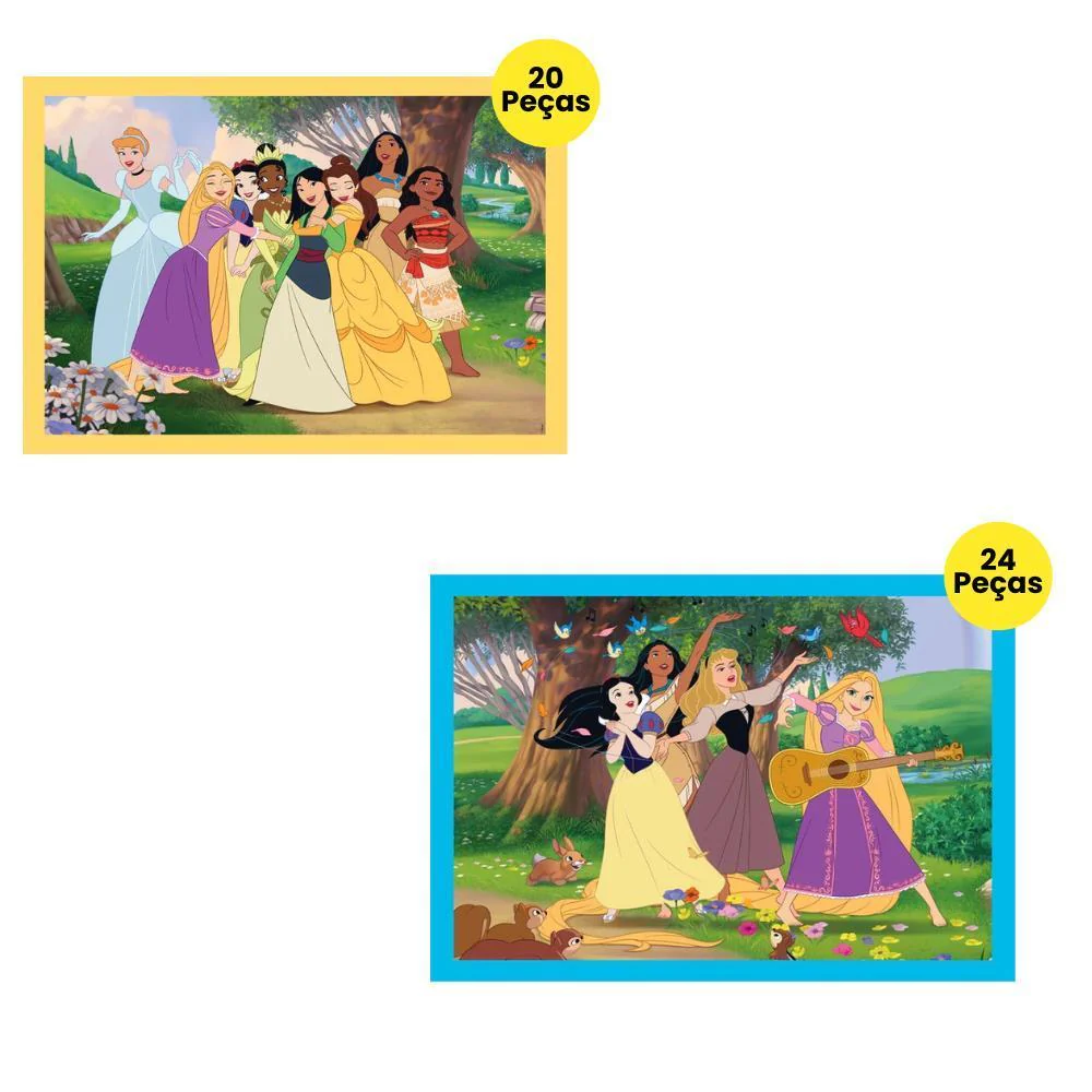4 Puzzles Progressivos Clementoni Disney Princess 12 a 24 Peças - Image 3