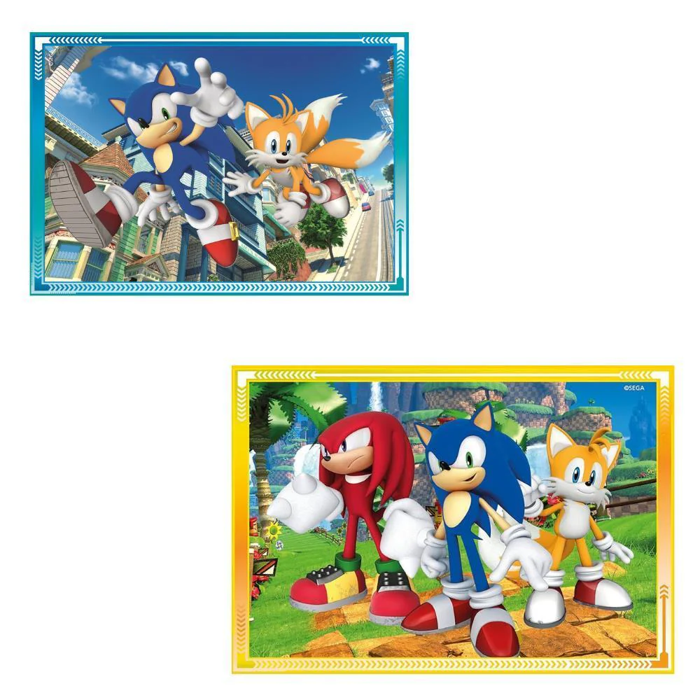 4 Puzzles Progressivos Clementoni Sonic 12 a 24 Peças - Image 2